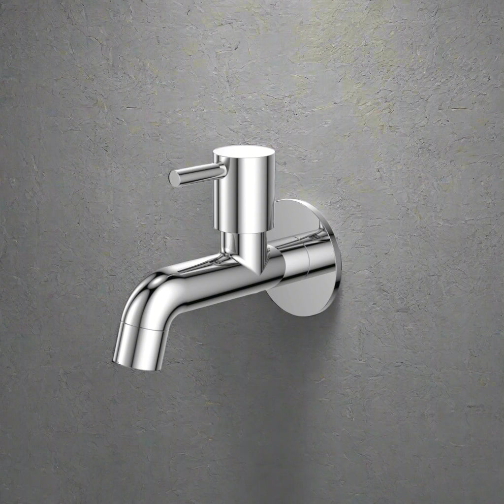 Watertap Turbo Bib Cock With Wall Flange |Bib Tap Crome Finish |Bib cock| watertap