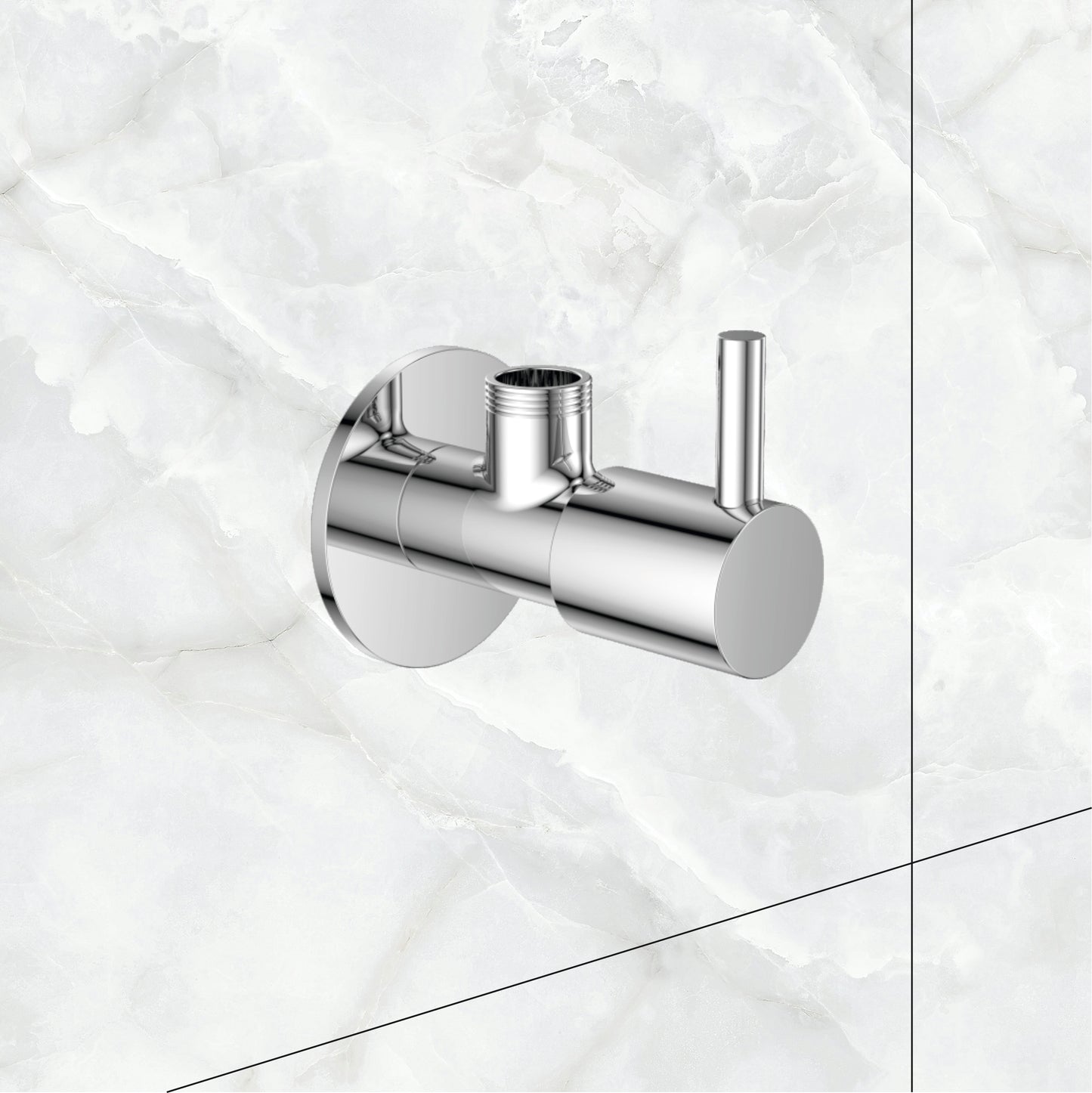 Watertap Turbo Angular Stop Cock With Wall Flange | Angle Tap Crome Finish | Angluar Stop cock|Angle Cock| watertap