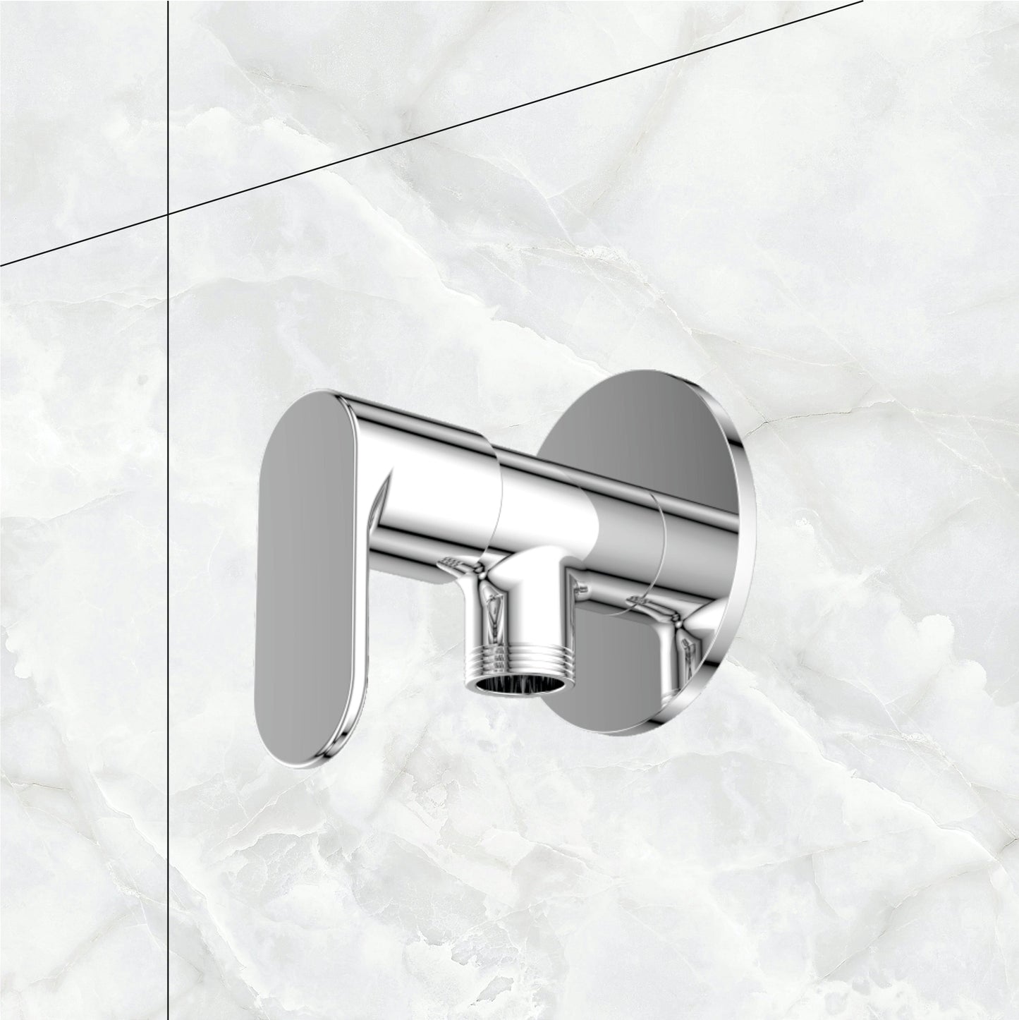 Watertap Origa Angular Stop Cock With Wall Flange | Angle Tap Crome Finish | Angluar Stop cock|Angle Cock| watertap