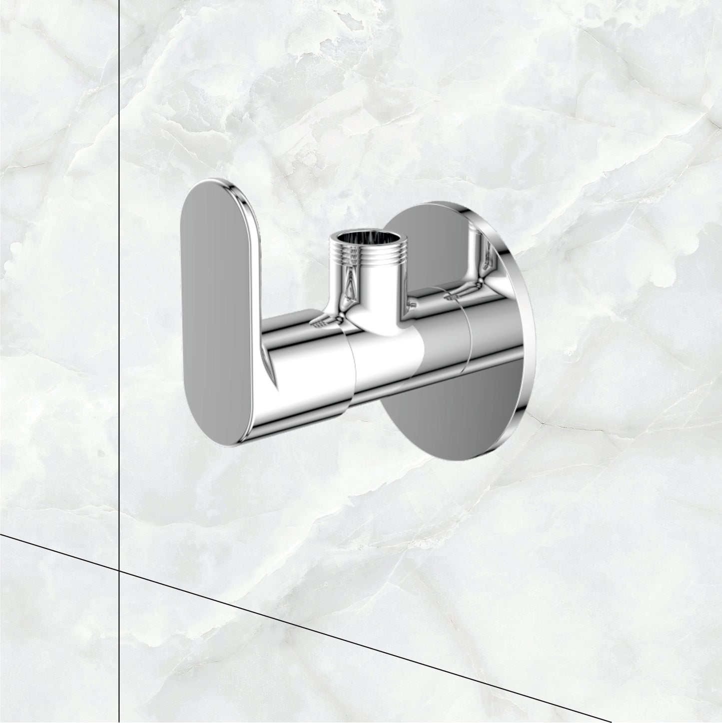 Watertap Origa Angular Stop Cock With Wall Flange | Angle Tap Crome Finish | Angluar Stop cock|Angle Cock| watertap