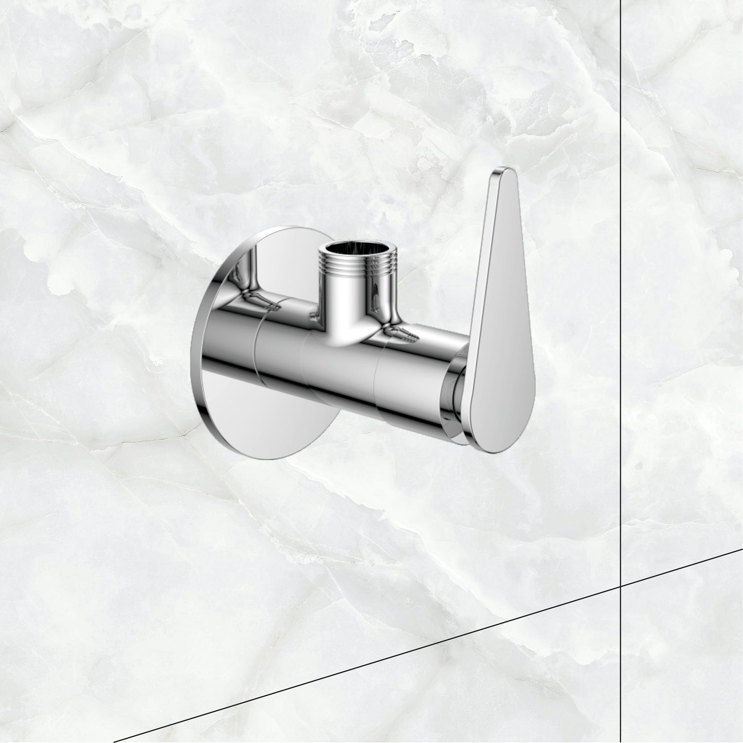 Watertap Viva Angular Stop Cock With Wall Flange | Angle Tap Crome Finish | Angluar Stop cock|Angle Cock| watertap