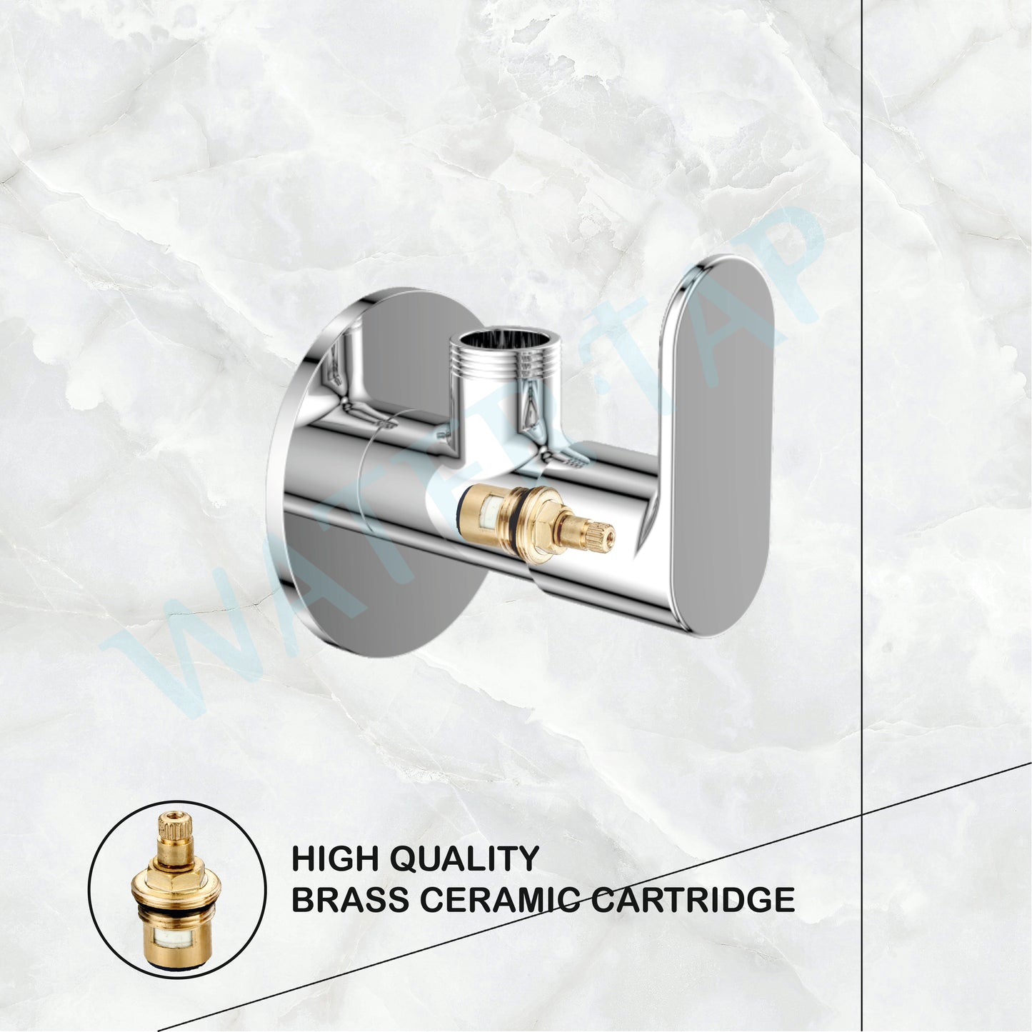 Watertap Origa Angular Stop Cock With Wall Flange | Angle Tap Crome Finish | Angluar Stop cock|Angle Cock| watertap