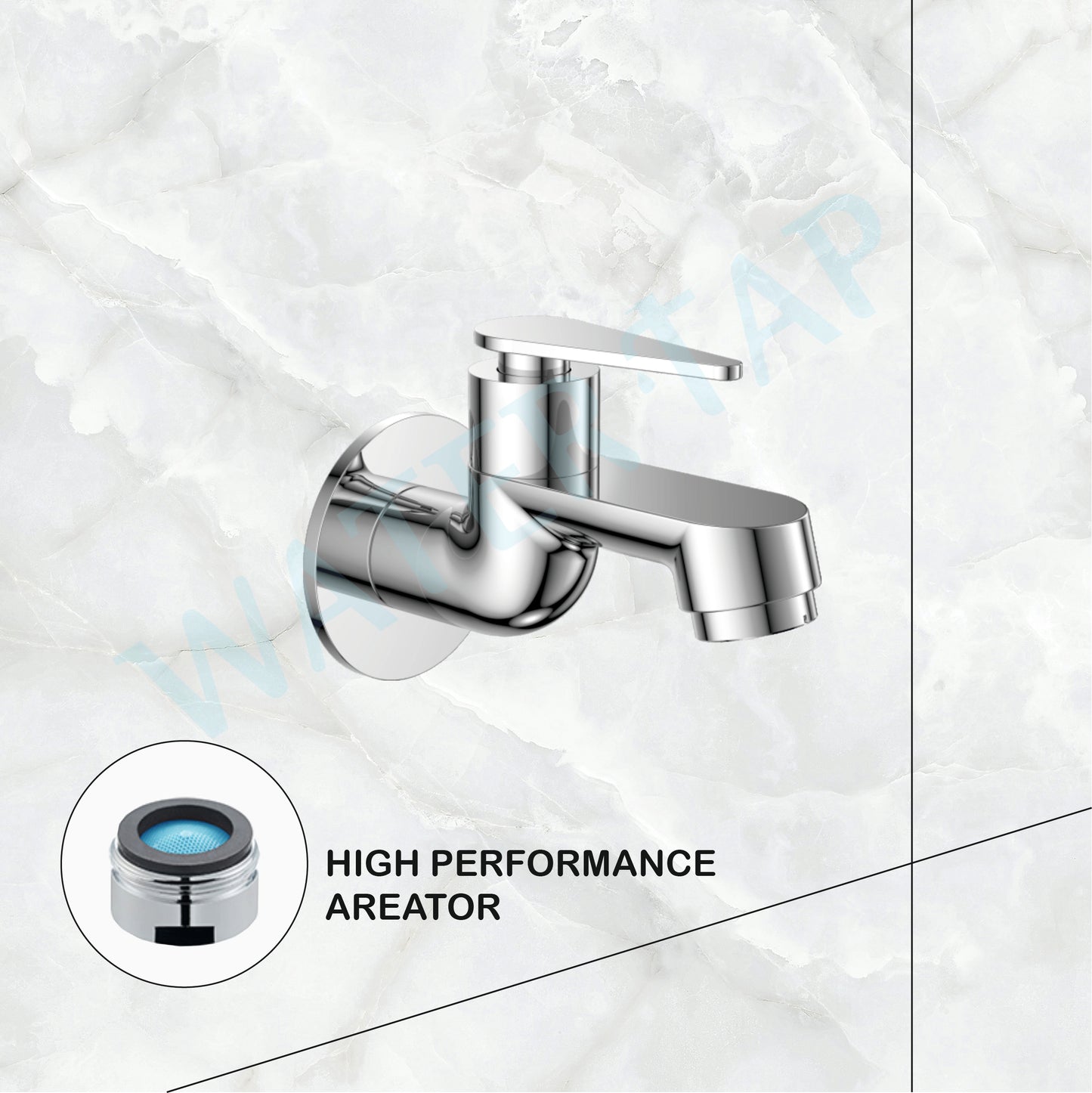Watertap Viva Bib Cock With Wall Flange |Bib Tap Crome Finish |Bib cock| watertap