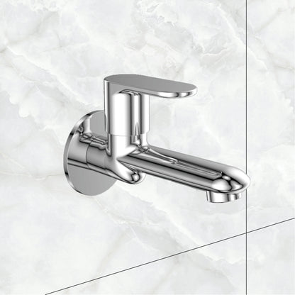 Watertap Origa Long Body Bib Cock With Wall Flange |Long Body Bib Tap Crome Finish | Long Body Bib cock| watertap