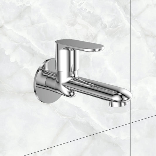 Watertap Origa Long Body Bib Cock With Wall Flange |Long Body Bib Tap Crome Finish | Long Body Bib cock| watertap
