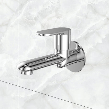 Watertap Origa Long Body Bib Cock With Wall Flange |Long Body Bib Tap Crome Finish | Long Body Bib cock| watertap