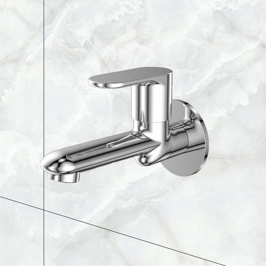 Watertap Origa Long Body Bib Cock With Wall Flange |Long Body Bib Tap Crome Finish | Long Body Bib cock| watertap