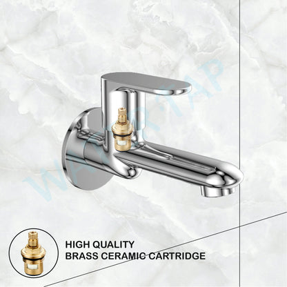 Watertap Origa Long Body Bib Cock With Wall Flange |Long Body Bib Tap Crome Finish | Long Body Bib cock| watertap