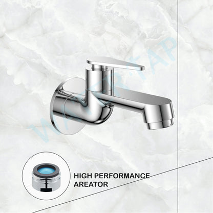 Watertap Viva Long Body Bib Cock With Wall Flange |Long Body Bib Tap Crome Finish | Long Body Bib cock| watertap